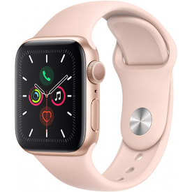 Смарт-часы Apple Watch Series 5 GPS 44mm Gold Aluminiun Pink Sand Sport Band