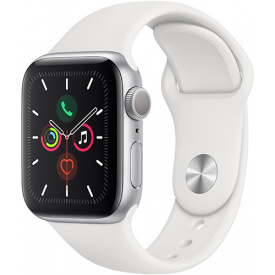 СМАРТ-ЧАСЫ APPLE WATCH SERIES 5 GPS 40MM SILVER ALUMINIUM WHITE SPORT BAND