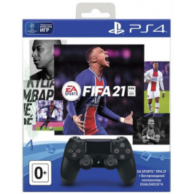 Геймпад Sony DualShock 4 v2 (CUH-ZCT2E) + FIFA 21 + подписка PS Plus 14 дней