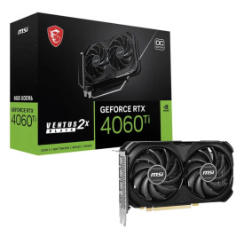 Видеокарта MSI GeForce RTX 4060 Ti VENTUS 2X 8 ГБ (RTX 4060 TI VENTUS 2X BLACK 8G OC)