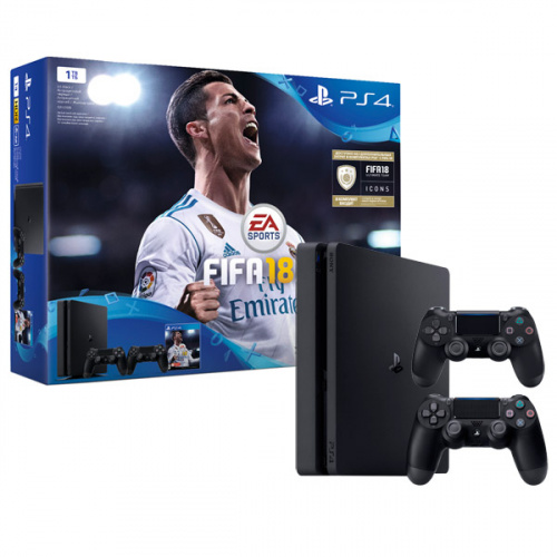 Игровая приставка Sony PlayStation 4 1Tb FIFA 18 + 2 геймпада+PS Plus 14 дней mobilecity59.ru в Перми