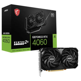 Видеокарта MSI GeForce RTX 4060 8 ГБ (RTX 4060 VENTUS 2X BLACK 8G OC)