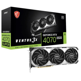 Видеокарта MSI GeForce RTX 4070 SUPER RTX 4070 SUPER 12G VENTUS 3X OC 12 ГБ (wx-rtx4070superwts3xoc12g-xk)