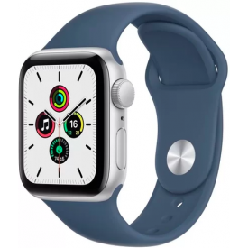 Смарт-часы Apple Watch SE GPS 44mm Silver Aluminum Blue Sport Band (2023)