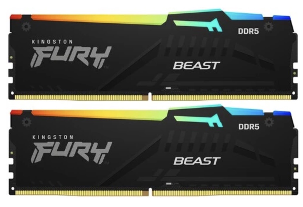Оперативная память Kingston FURY Beast Black RGB [KF560C40BBAK2-16]
