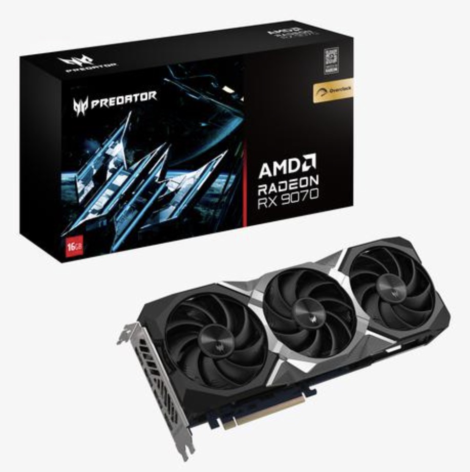 Видеокарта Acer Radeon RX 9070 16 ГБ (DP.Z4GWW.P01)