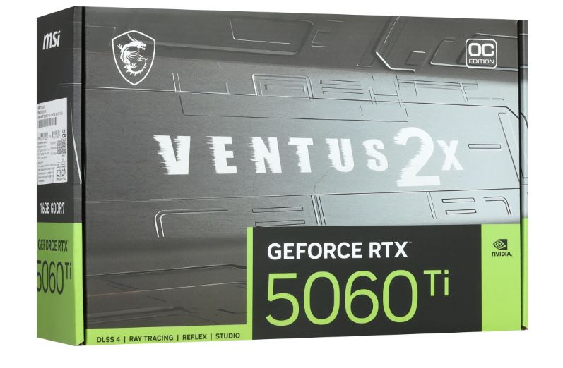 Видеокарта MSI GeForce RTX 5060 Ti VENTUS 2X OC PLUS [RTX 5060 Ti 16G VENTUS 2X OC PLUS]