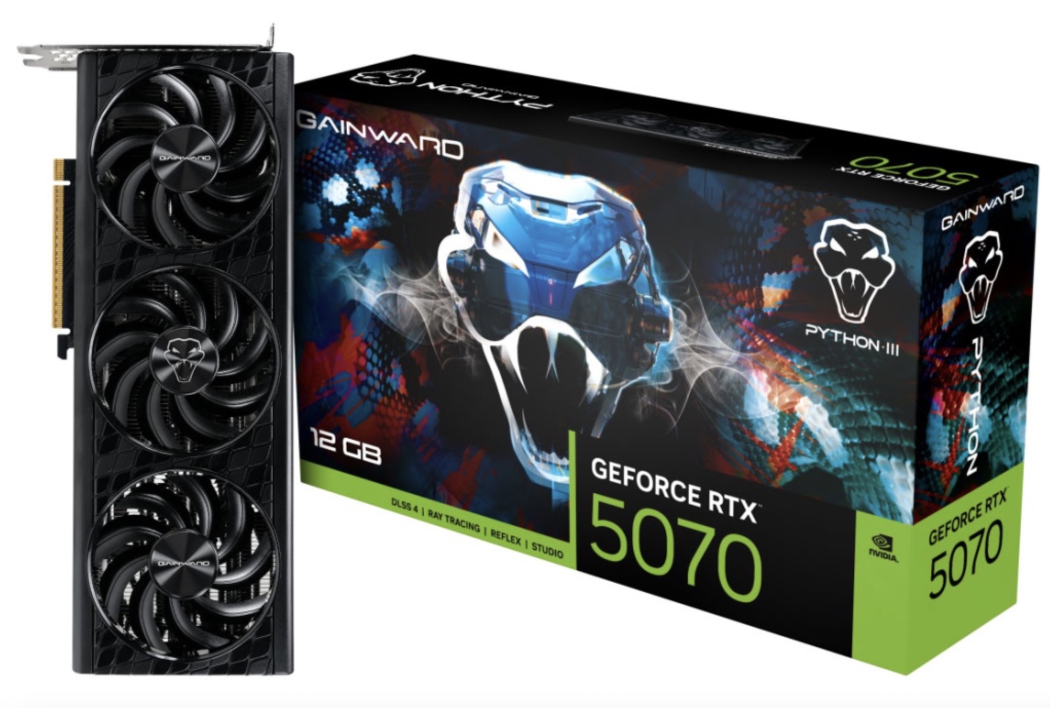 Видеокарта GAINWARD GeForce RTX 5070 PYTHON III 12G (NE75070019K9-GB2050T)