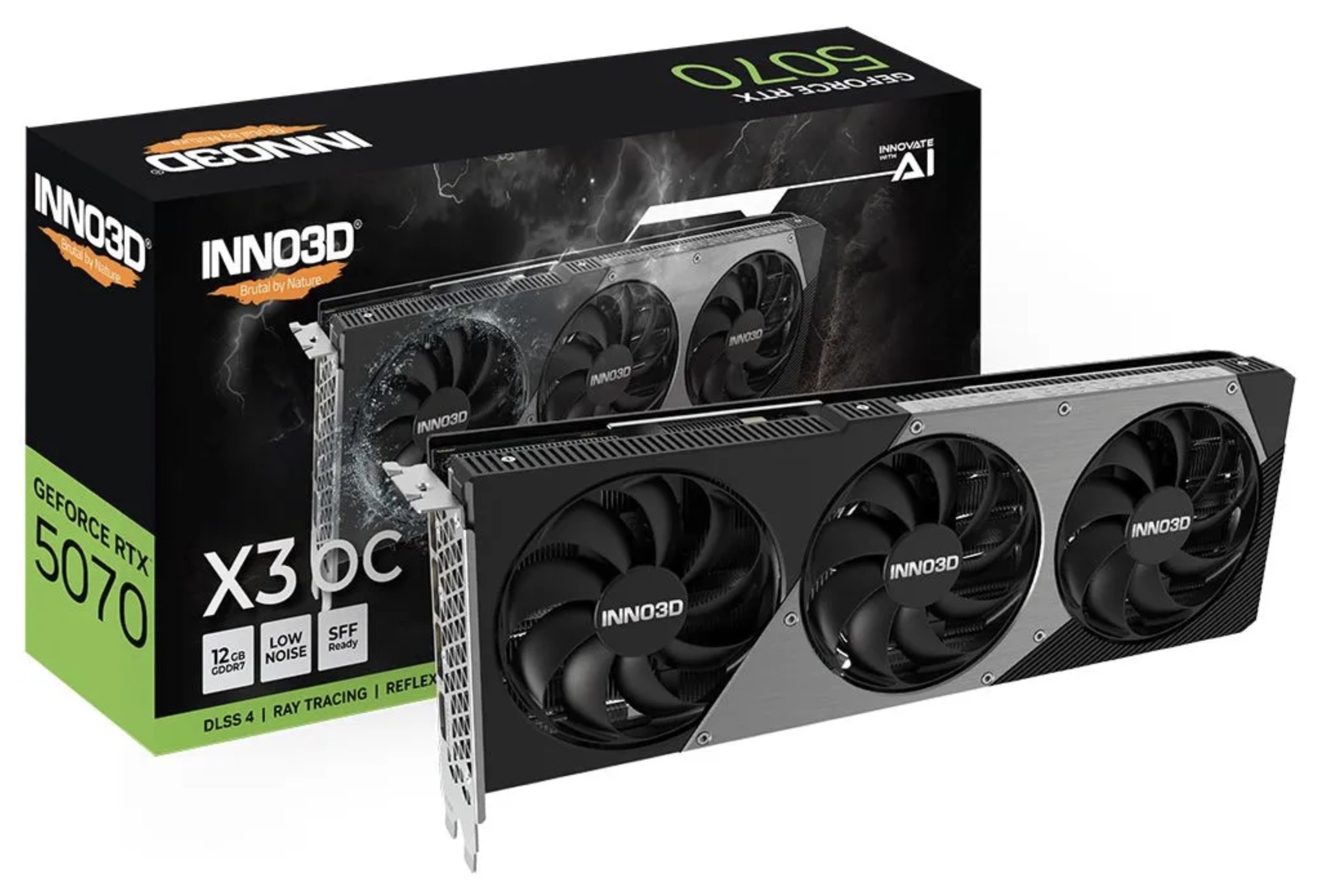 Видеокарта Inno3D GeForce RTX 5070 X3 OC 12 ГБ (N50703-12D7X-195064L)