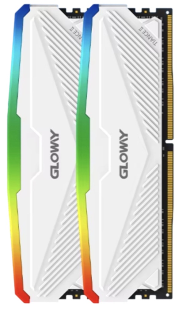 Оперативная память Gloway Tiance II RGB 32G(16Gx2) DDR5 5200MT/s UDIMM RGB White