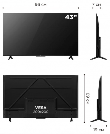 Телевизор TCL 43T6C