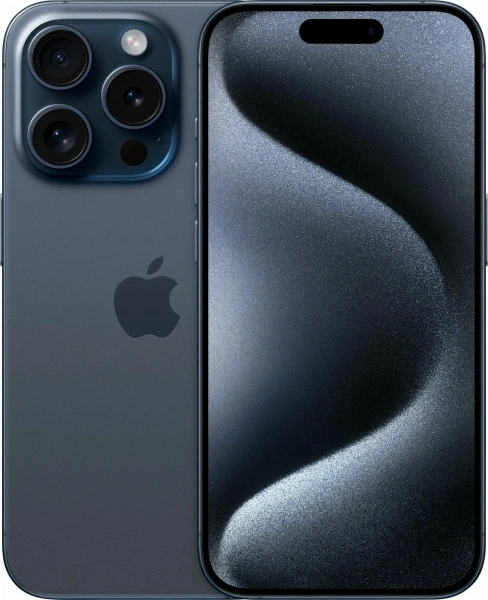 Смартфон Apple iPhone 15 Pro (Blue Titanium, 256Gb, SIM+SIM)