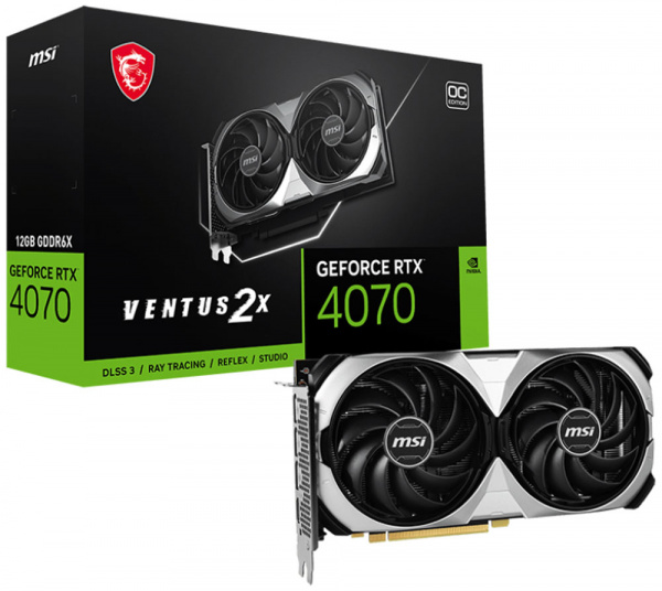 Видеокарта MSI GeForce RTX 4070 SUPER VENTUS 2X OC (GeForce RTX 4070 SUPER 12G VENTUS 2X OC)