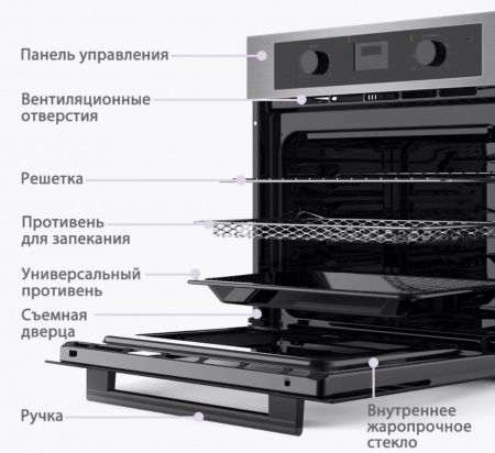 Электрический духовой шкаф Comfee CBO721AX