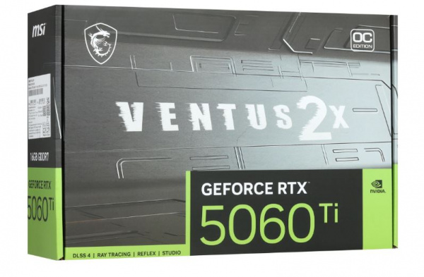Видеокарта MSI GeForce RTX 5060 Ti VENTUS 2X OC PLUS [RTX 5060 Ti 16G VENTUS 2X OC PLUS]