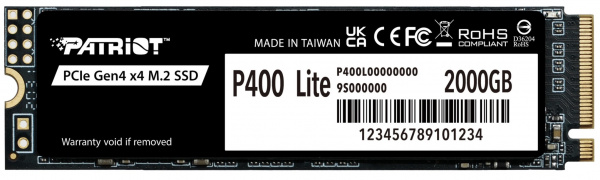 Внутренний SSD-диск Patriot 2000 ГБ P400 Lite [P400LP2KGM28H]