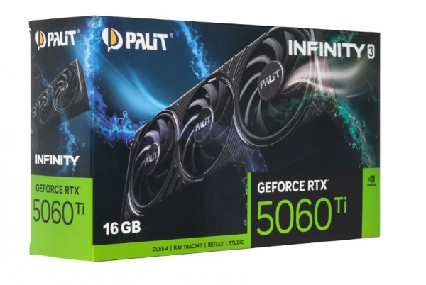 Видеокарта Palit GeForce RTX 5060 Ti Infinity 3 [NE7506T019T1-GB2061S]