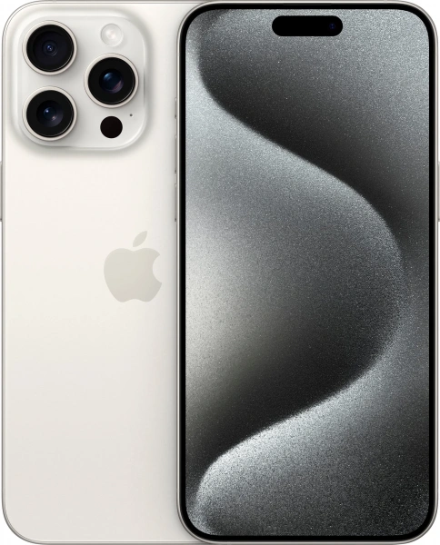 Смартфон Apple iPhone 15 Pro Max (White Titanium, 1Tb, SIM+eSIM)
